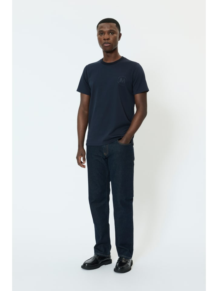 T-shirt MAjeremy Gerade Passform in Dark Navy