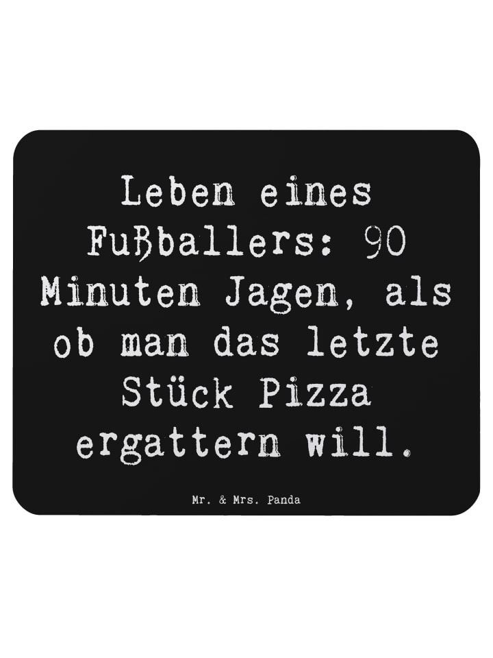 Mouse Pad Spruch Fußballer Leidenschaft mit Spruch in Schwarz