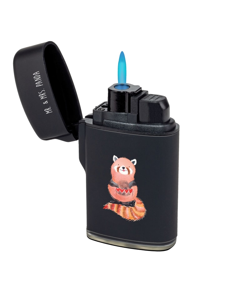 Feuerzeug Roter Panda ohne Spruch in Schwarz