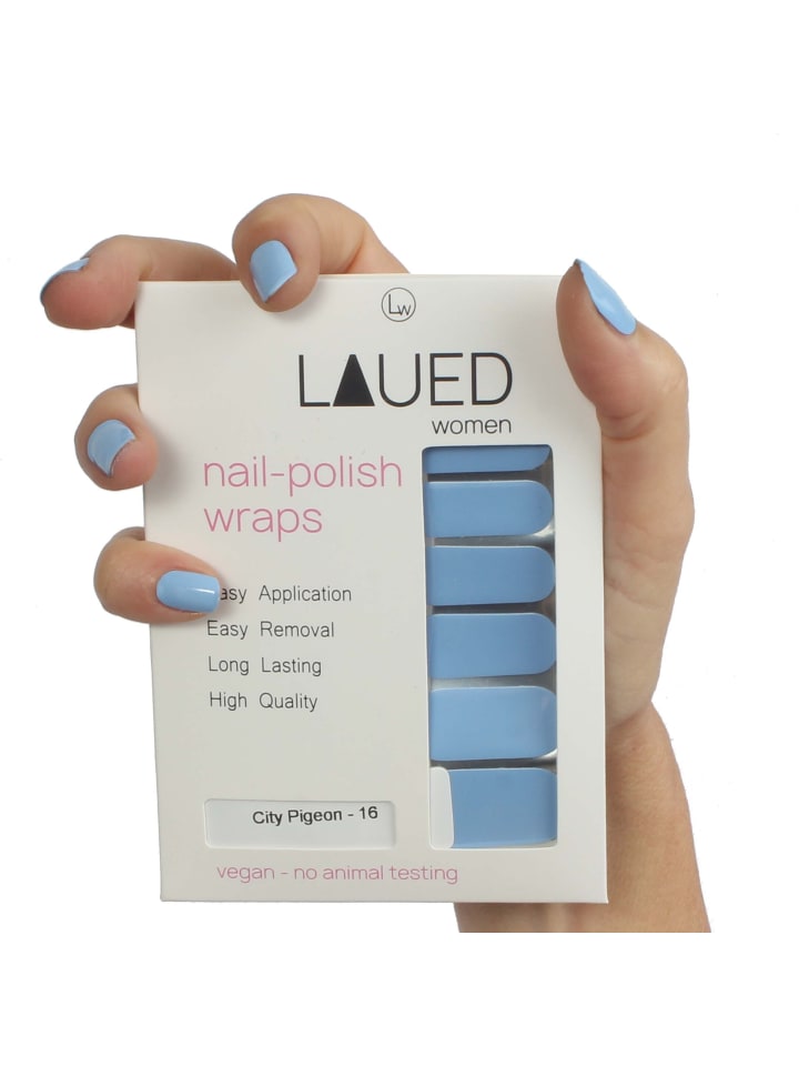 LAUED vegane Nagelfolien solid blue in City Pigeon