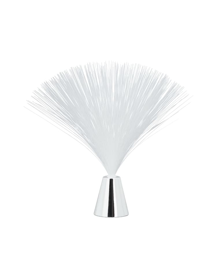 Glasfaserlampe Farbwechsel in Silber