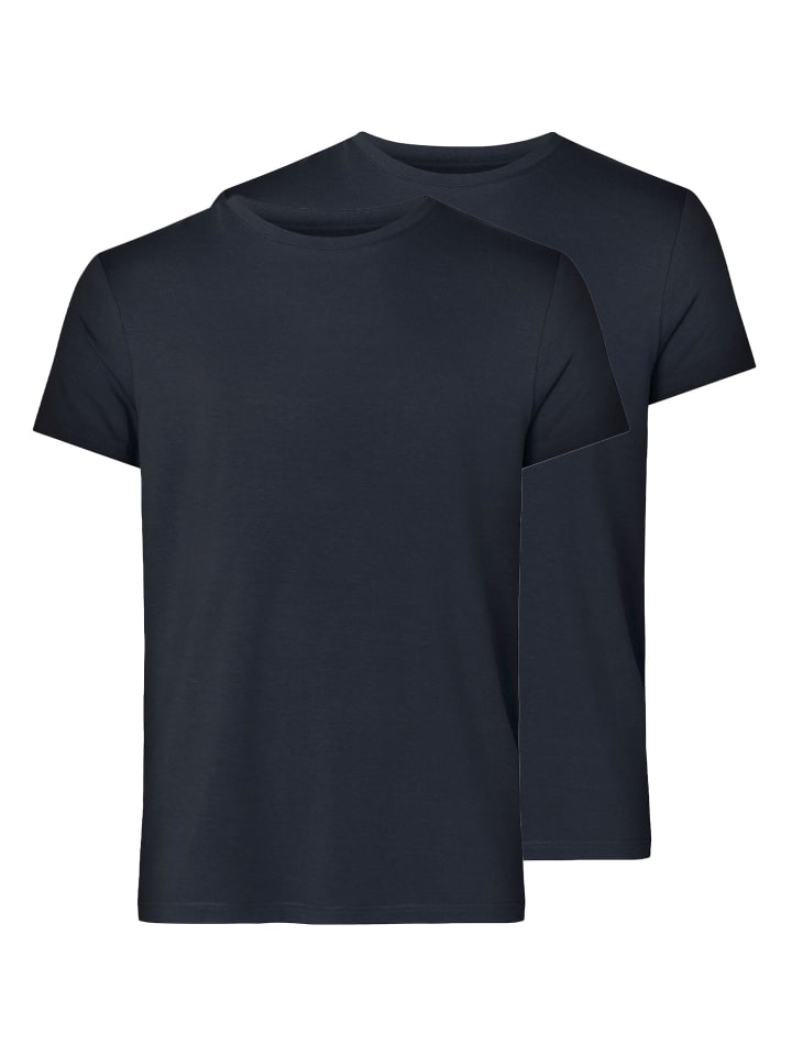 Unterhemd / Shirt kurzarm Bamboo in Navy
