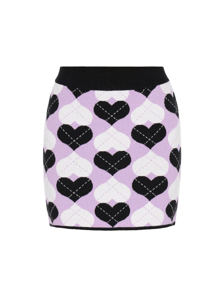 Women Skirt in black lilac