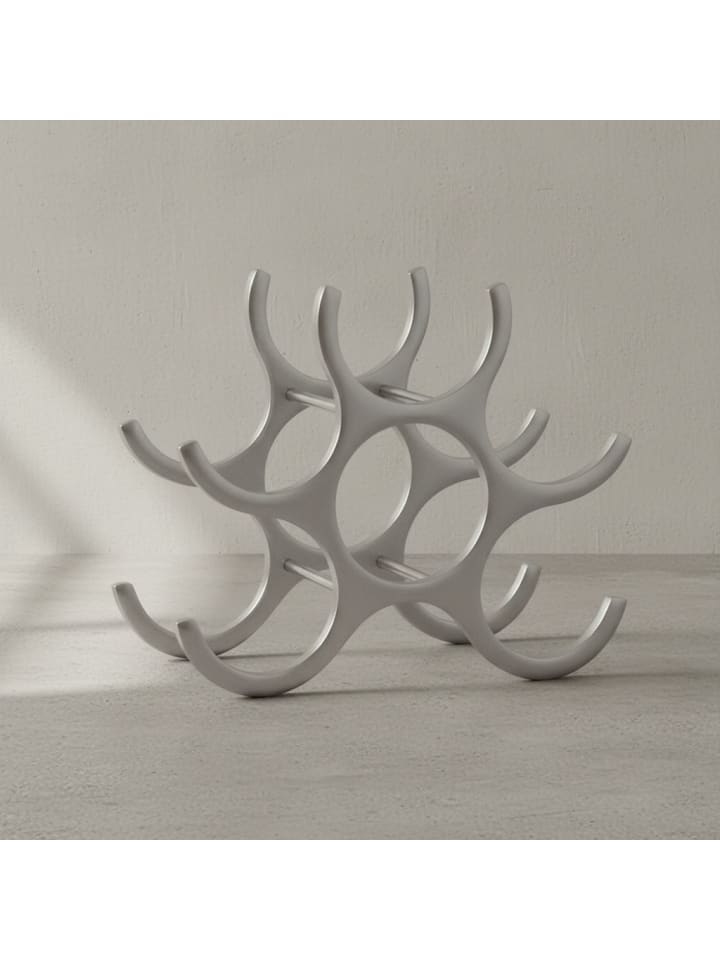 Weinregal | Aluminium, 29x24x14cm, 6 Flaschen, Silber