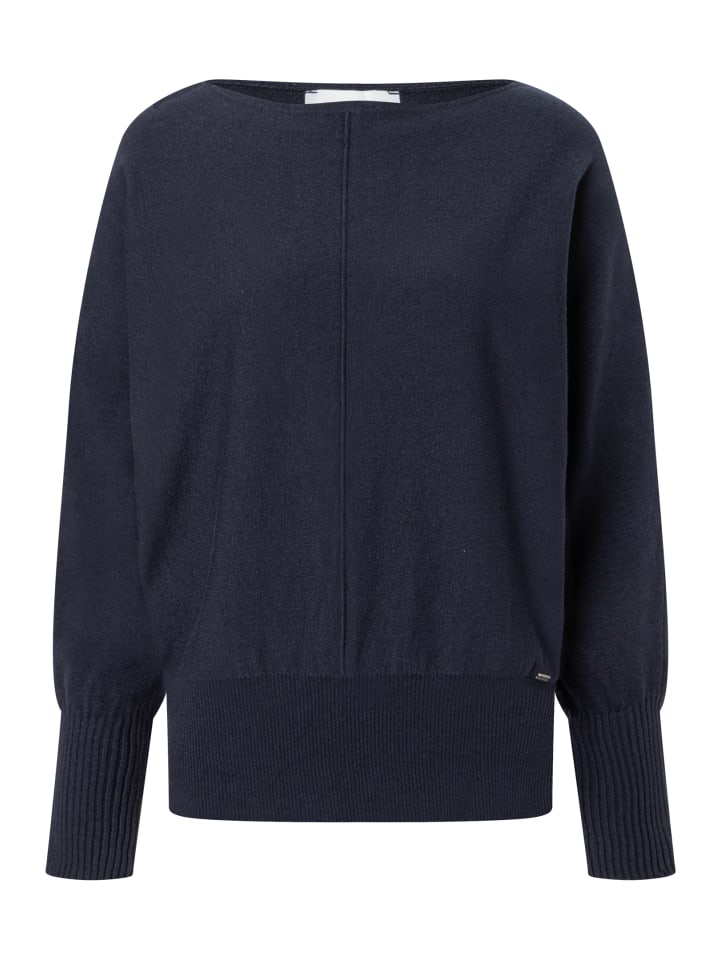 weiter Oversize-Pullover, Fledermausärmel in marine