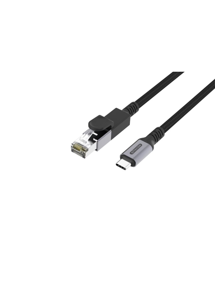 Sitecom USB C auf Ethernet Kabel 1,5 m Gigabit LAN Kabel 1000 in Schwarz