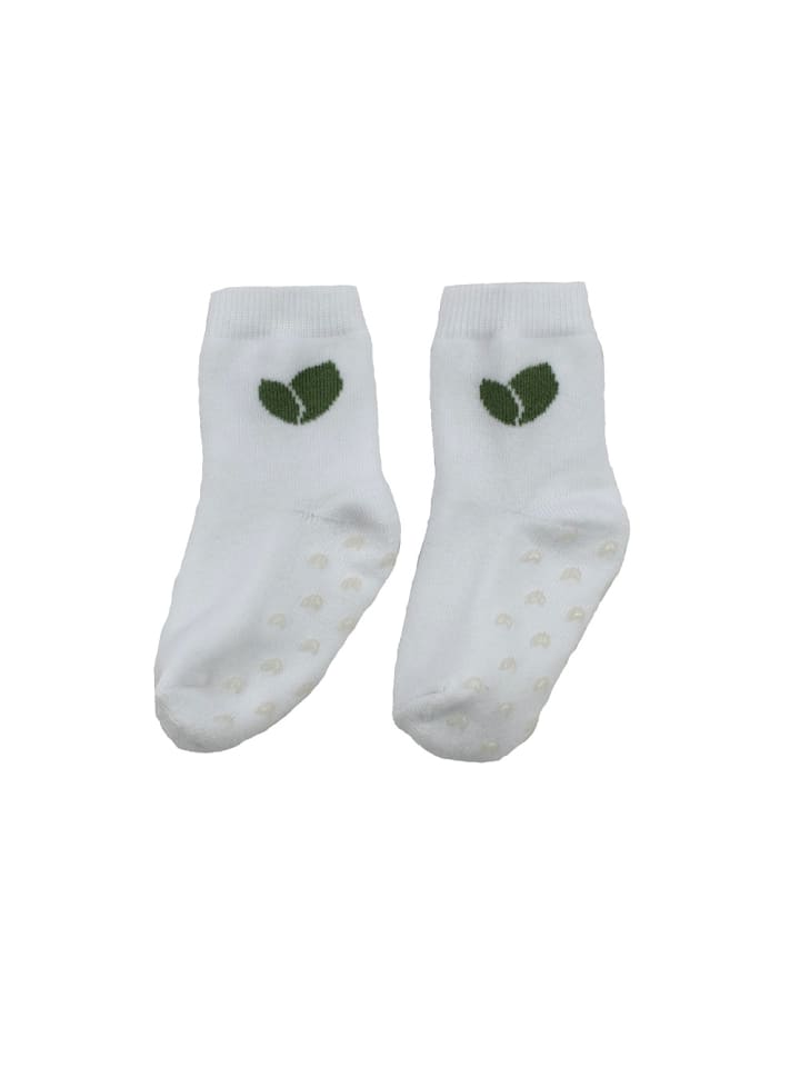 Bio ABS-Socken 2er-Pack in Weiß