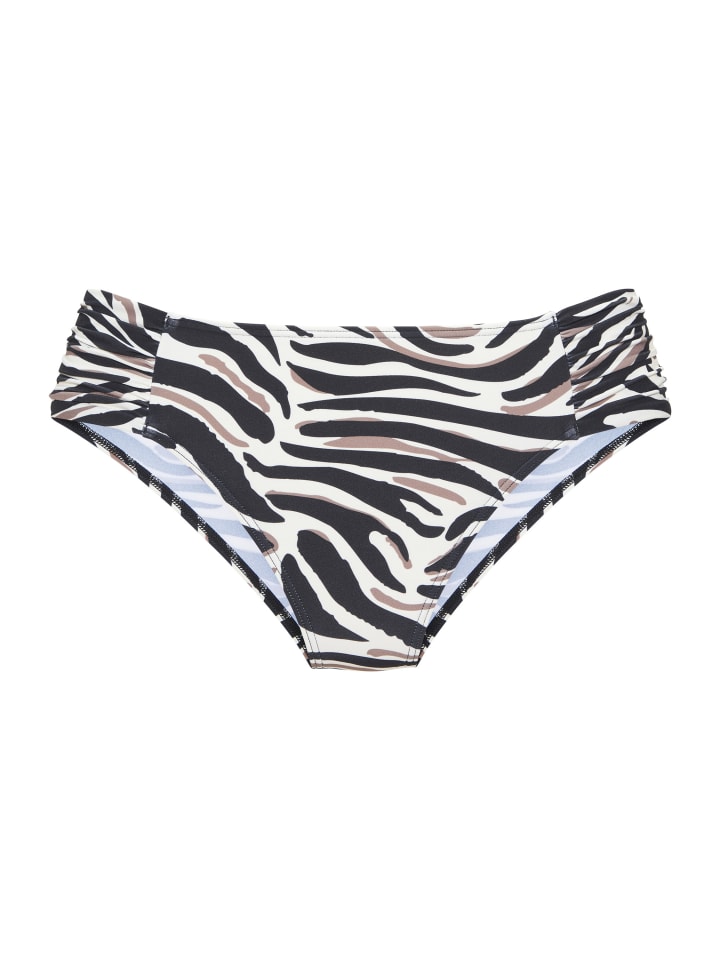 Bikini-Hose in creme-schwarz