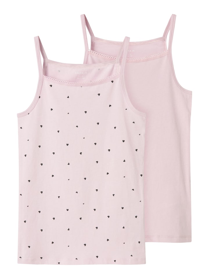 Unterhemden 2er Pack NKFSTRAP TOP WINSOME HEARTS in winsome orchid