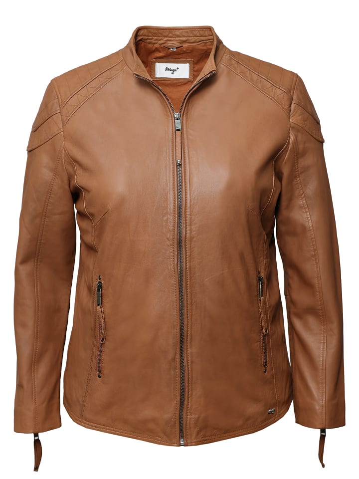 Lederjacke 42021312 in cognac