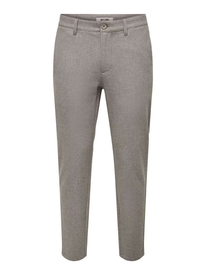 Stoffhose / Chino ONSMARK SLIM BRUSH PIQUE slim in Grau
