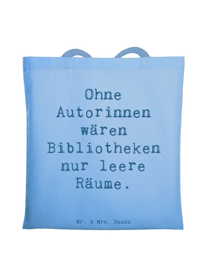 Tote Bag Spruch Autorin Magie mit Spruch in Sky Blue
