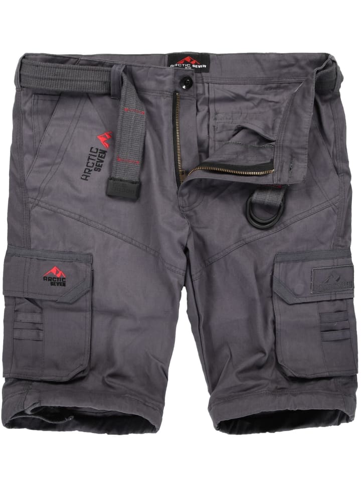 Arctic Seven Herren Cargoshorts AS129 in Anthrazit