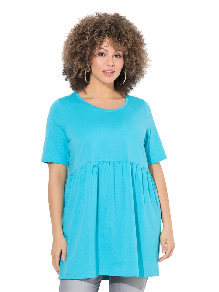 Longshirt in tiefes aqua