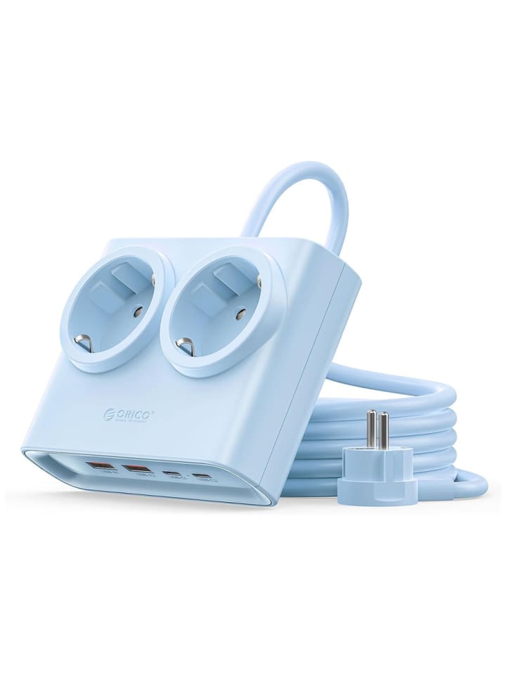 PDC25 25W 6-in-1 Steckdosenleiste (2x Netzanschluss + 2x USB-A + 2x USB-C)