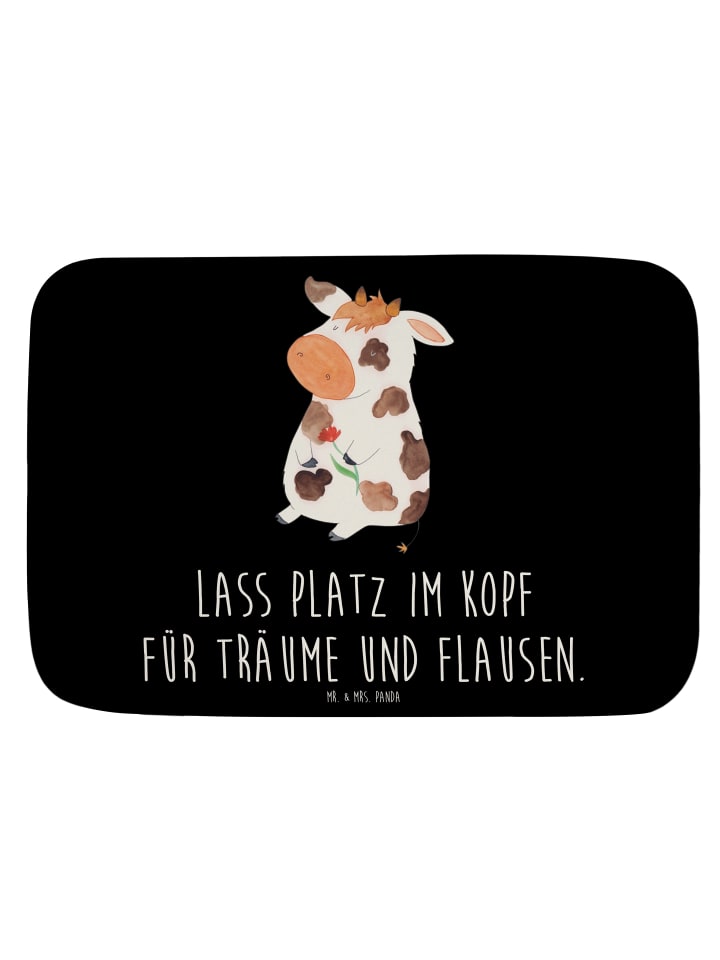 Badvorleger Kuh mit Spruch in Schwarz