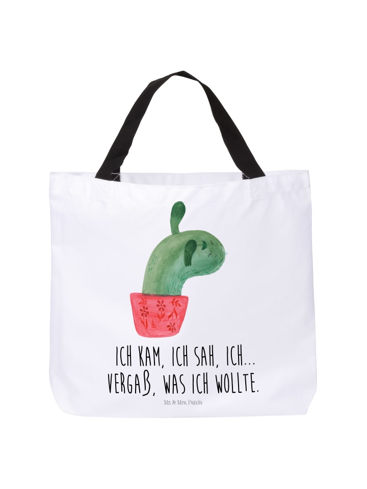 Shopper Kaktus Mama mit Spruch in Weiß
