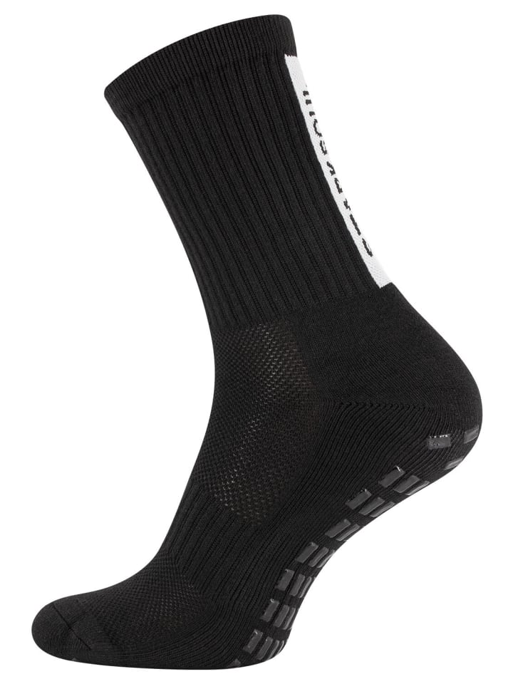 Rutschfeste Sportsocken für Fußball & Sport Fußballsocken "Grip" in schwarz