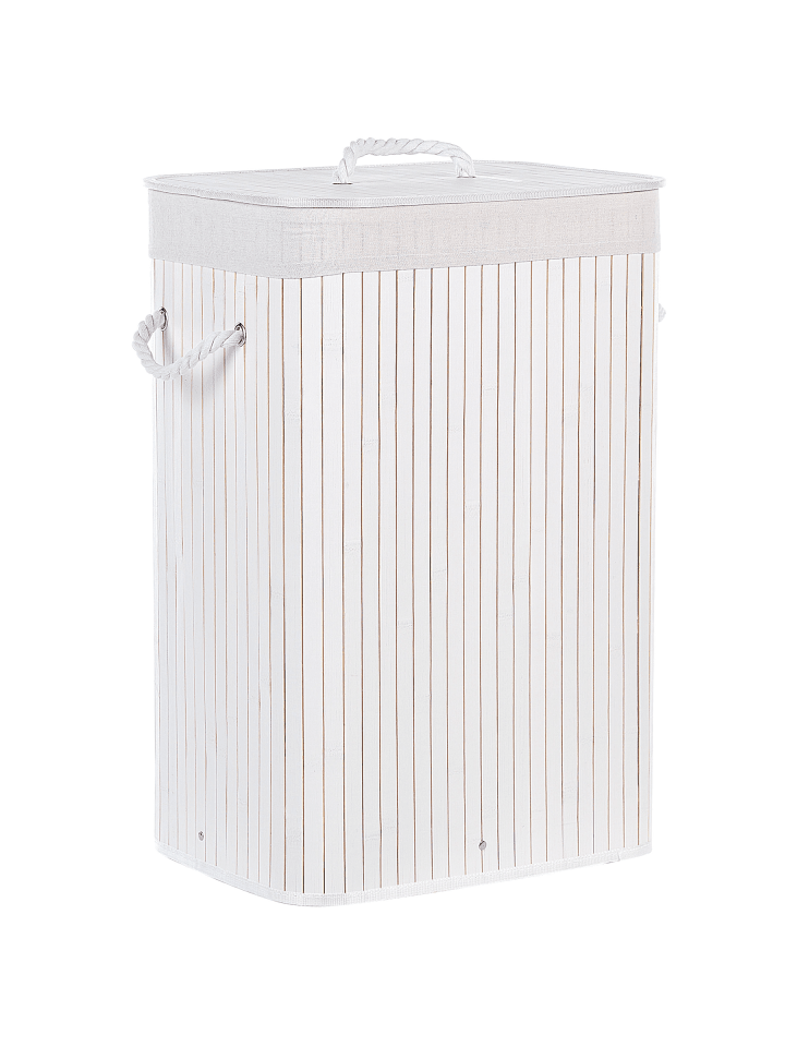 Wäschekorb KOMARI in Weiß - (W) 40 x (H) 60 x (L) 30 cm