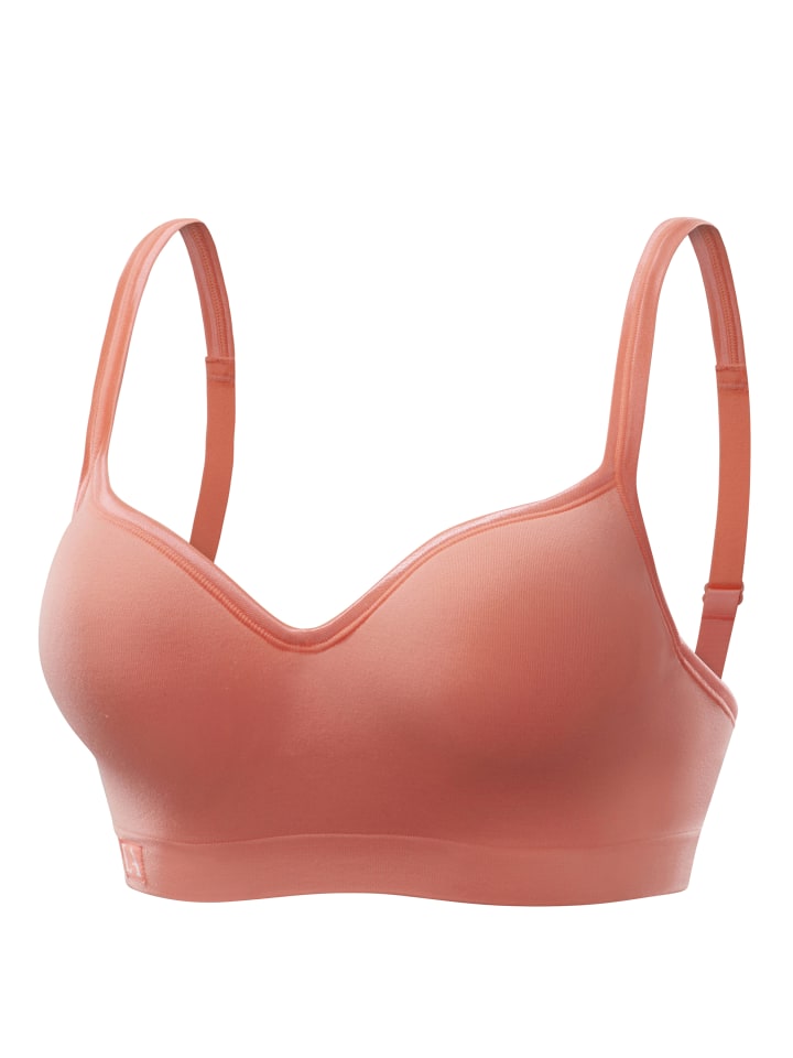 Sport-Push-up-BH in neon koralle