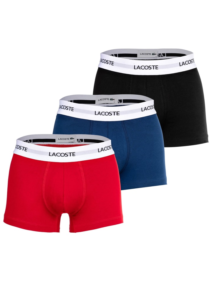 Boxershort 3er Pack in Rot/Blau/Schwarz