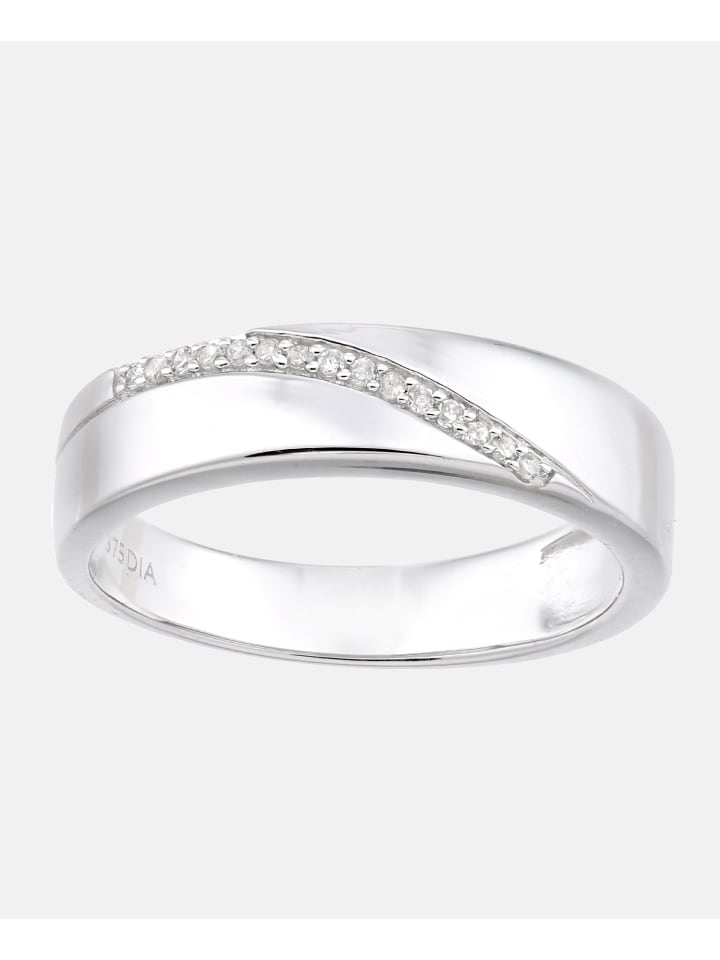 Eternity-Ring aus 375 Weißgold mit 0.05 Karat Diamant