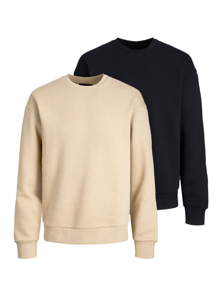 Sweatshirt Star in Schwarz / beige
