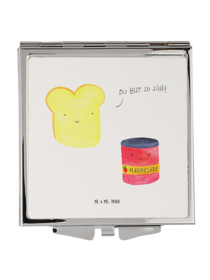 Schminkspiegel Toast Marmelade ohne Spruch in Weiß