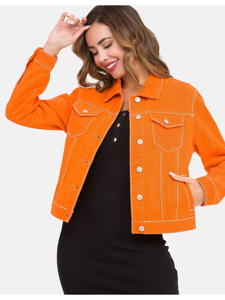 Jeansjacke in ORANGE