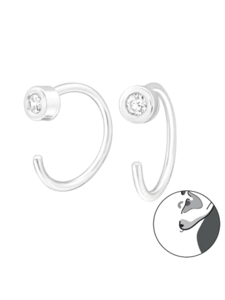 Ohrringe EINHÄNGER in 925 Sterling Silber, 2-tlg.