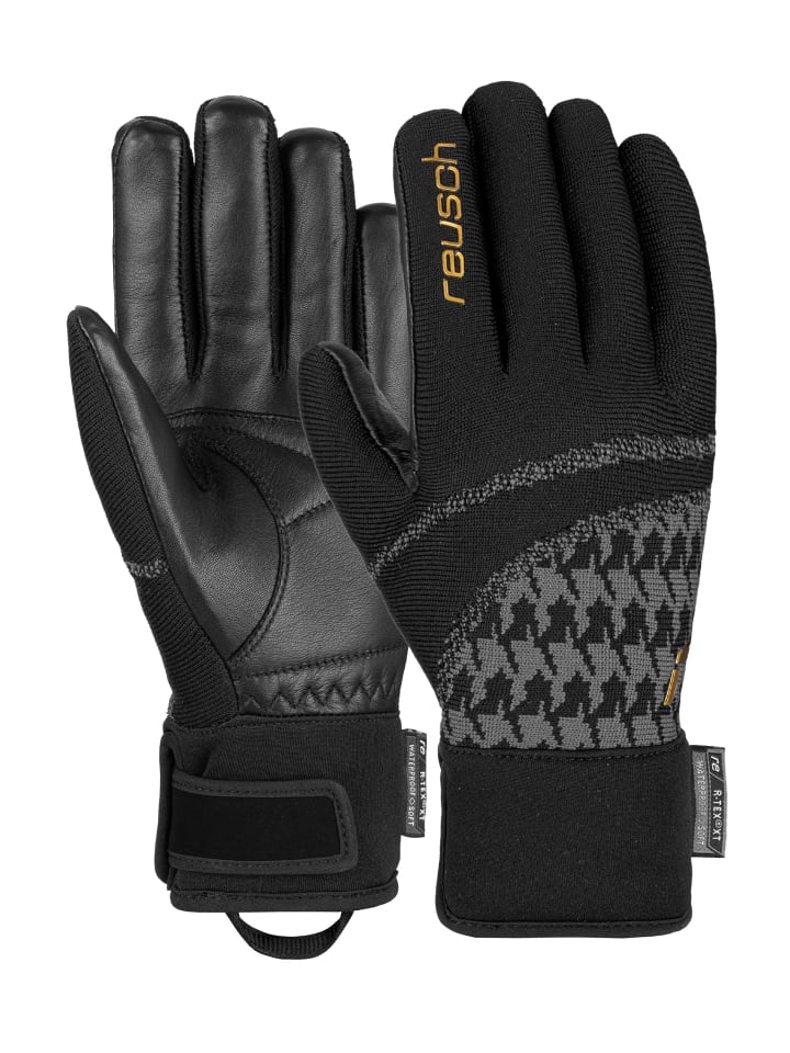 Fingerhandschuhe Re:Knit Victoria R-TEX XT in black / gold