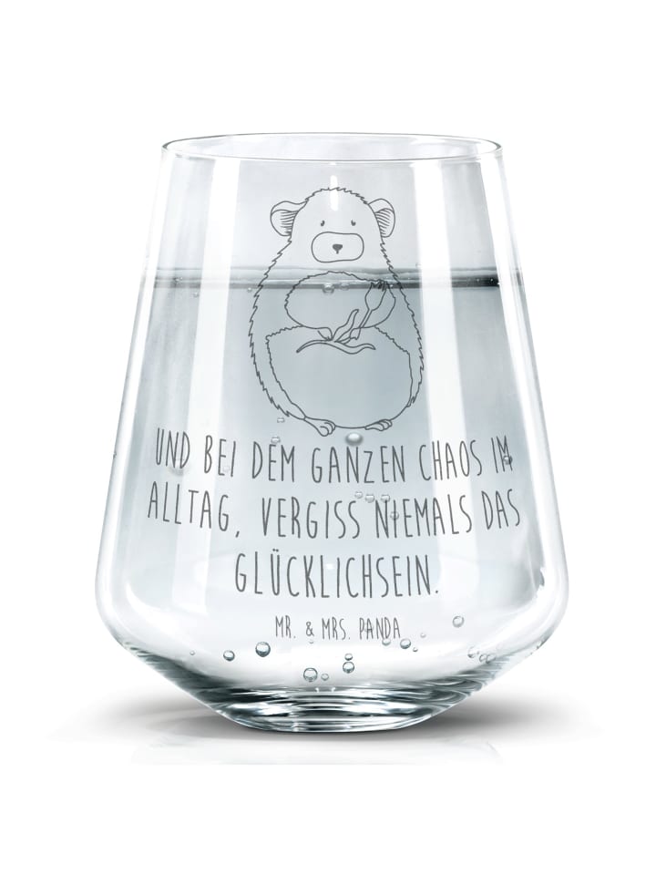 Tumbler Chinchilla Blume mit Spruch in Transparent