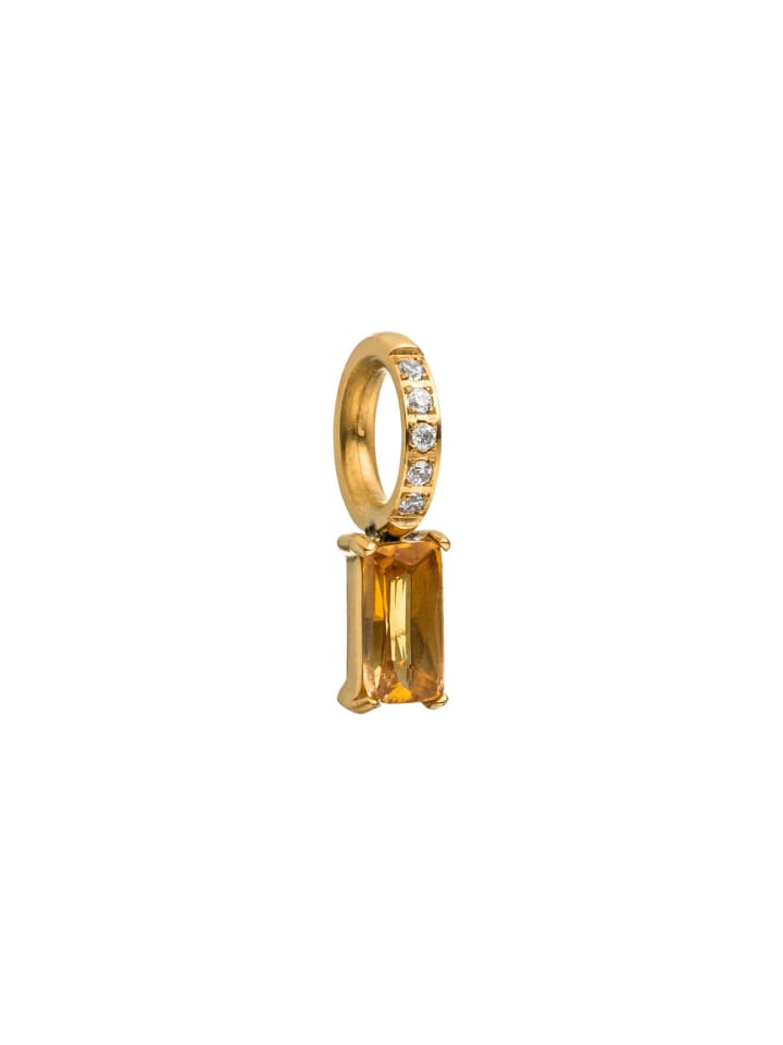 Charm Geburtsstein November Citrin Gold