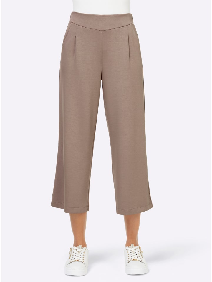 Jersey-Culotte in taupe