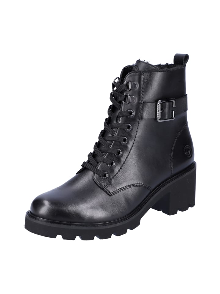 Schnürstiefeletten in Schwarz