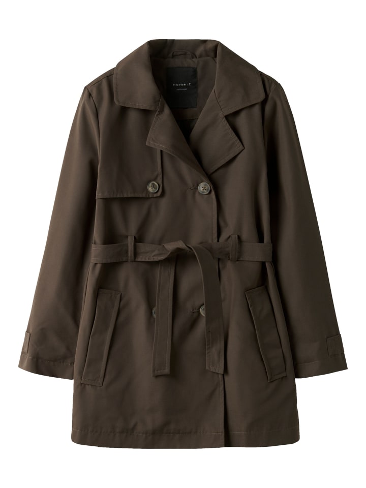 Trenchcoat NMFMADELIN in chocolate brown