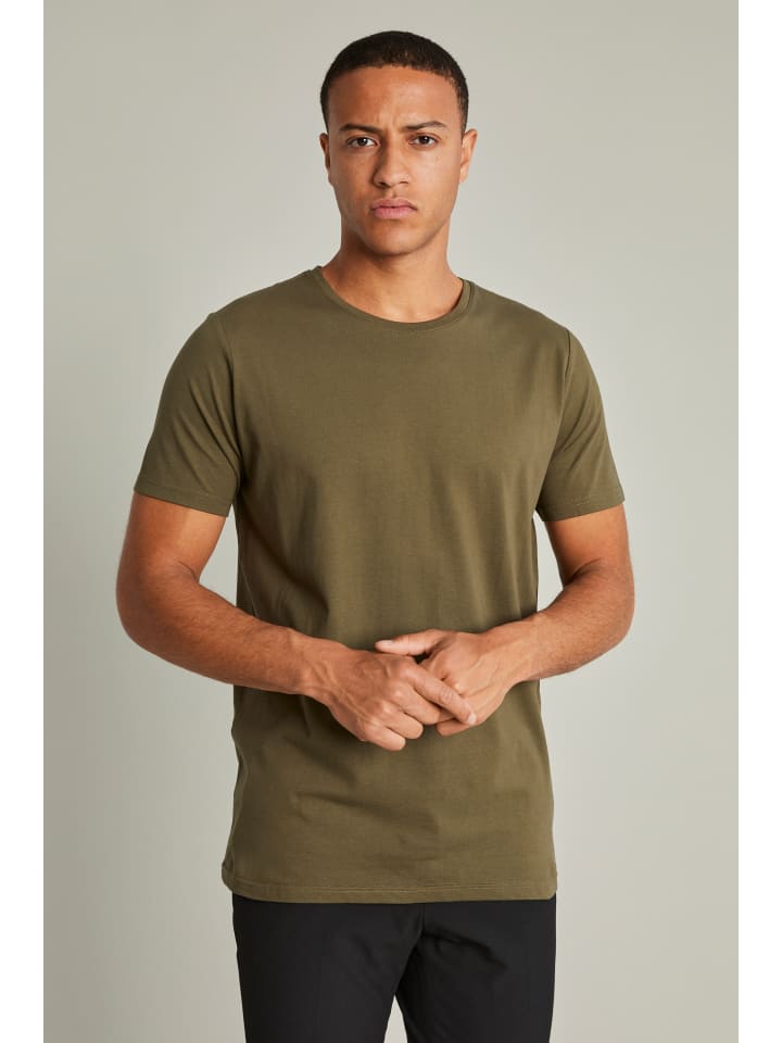 T-shirt MAJermane Gerade Passform in BLACK/M. GREY/OLIVE