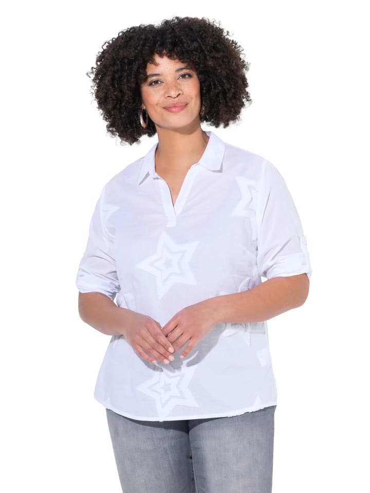 Hemdbluse in schneeweiß
