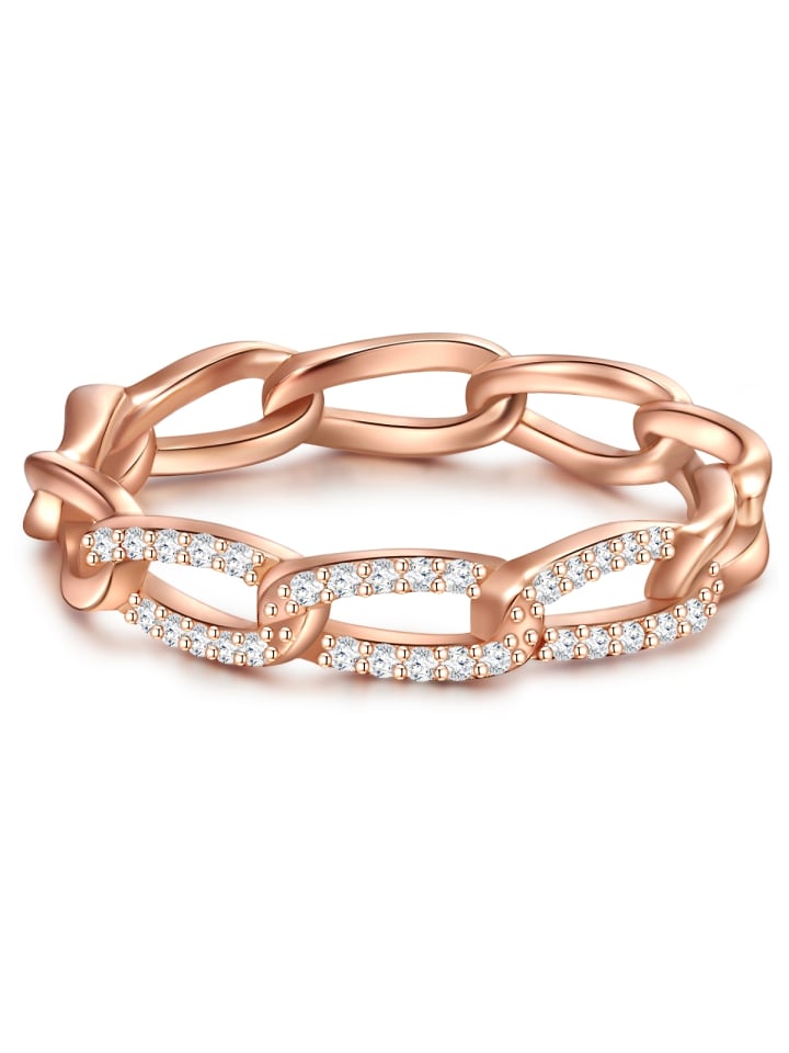 Ring aus Sterling Silber mit Zirkonia in roségold