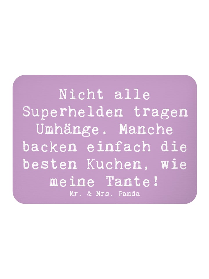 Kühlschrankmagnet Spruch Super Tante mit Spruch in Lavendeltraum