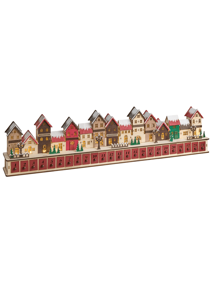 LED Deko ASPERN in Rot - (W) 83 x (H) 18 x (L) 10 cm Horizontal