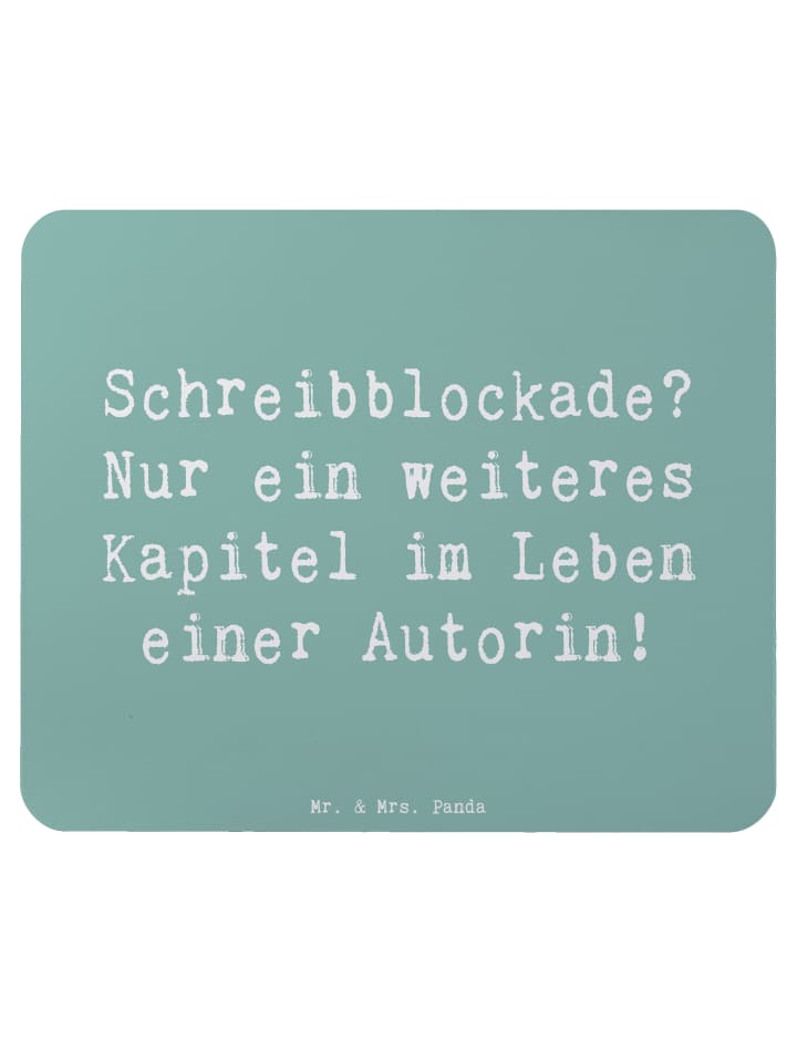 Mousepad Spruch Autorin Kapitel mit Spruch in Meeresbrise