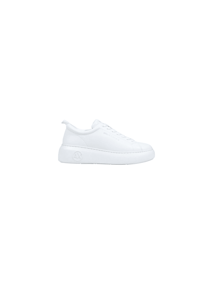 Weiß Leder Chunky Sneaker