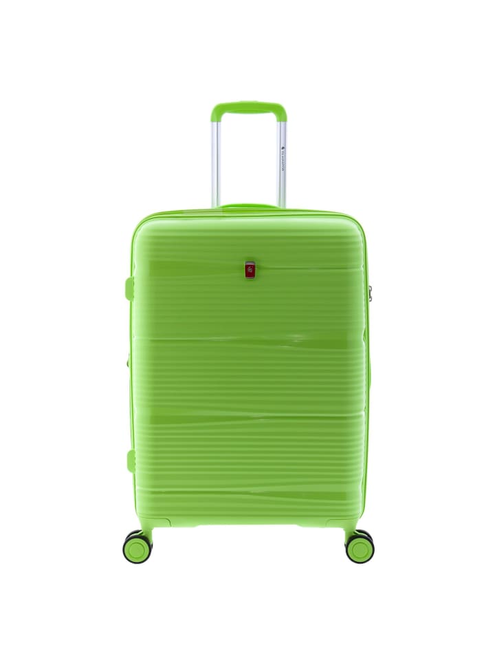 0800 4 Rollen Trolley 65 cm mit Dehnfalte green