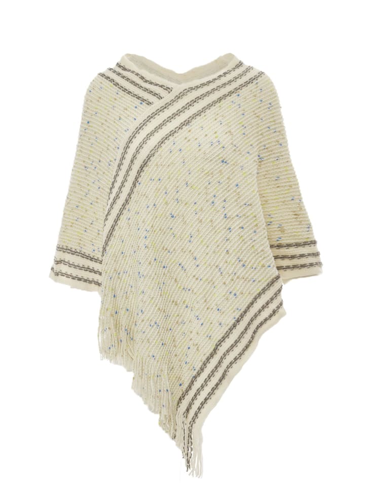 Women Poncho in Beige