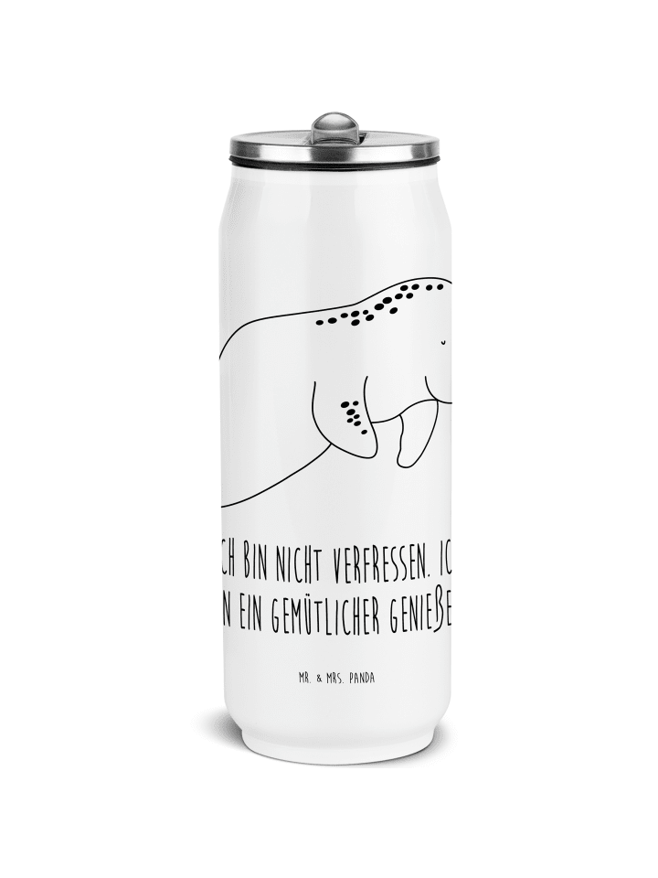 Thermobecher Seekuh Chillen mit Spruch in Weiß