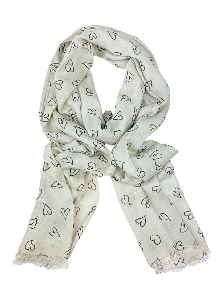 Herzchenschal " Babsi " in taupe