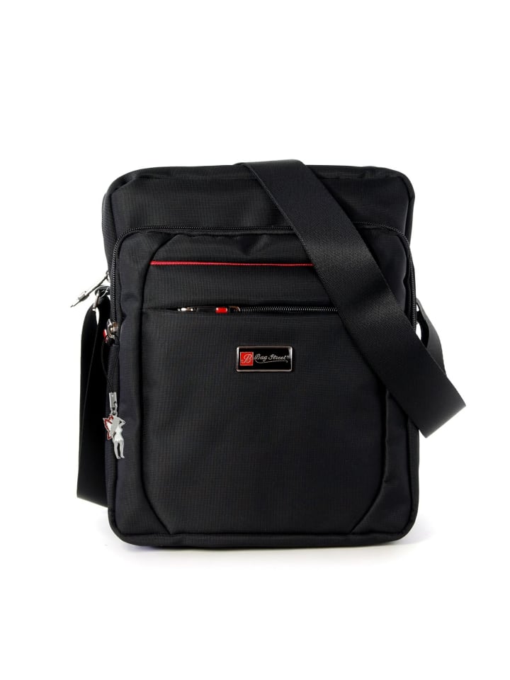 Umhängetasche Polyester schwarz ca. 22cm