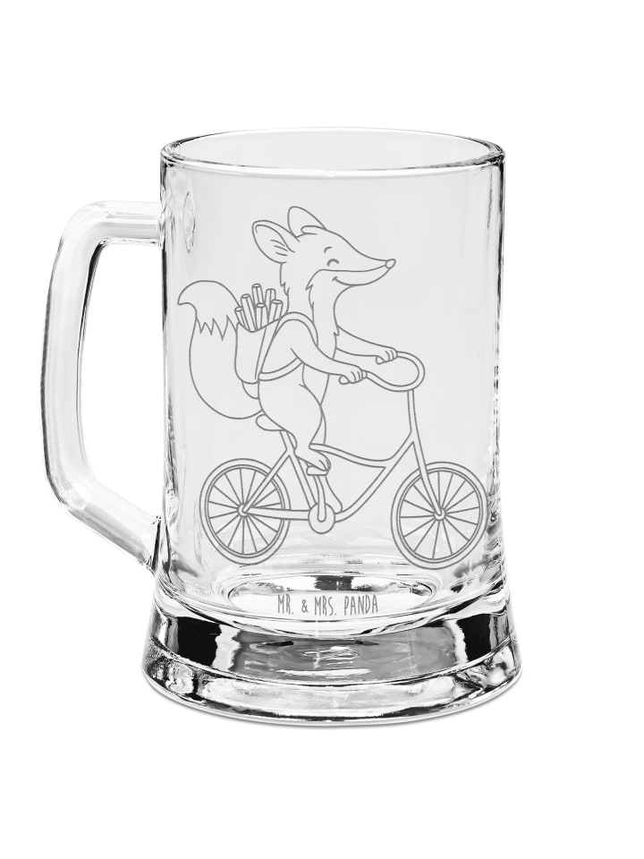 Humpen Fuchs Lieferung Pommes ohne Spruch in Transparent