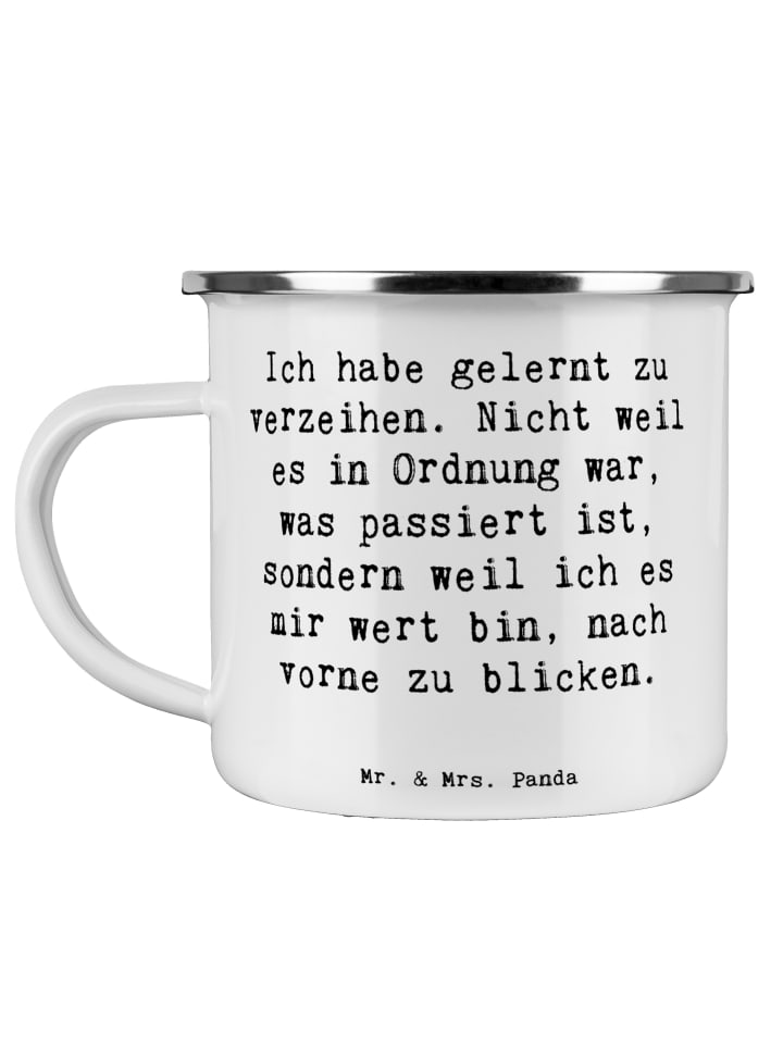 Henkeltasse Spruch Vergebung und Neubeginn mit ... in Weiß
